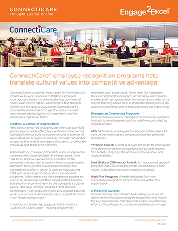Learn how ConnectiCare is<BR>turning cultural values<BR>into competitive<BR>advantage