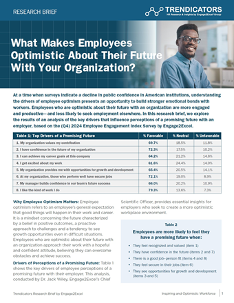 What Makes Employees Optimistic About Their Future With Your Organization?